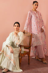 PISTACHIO FROST-3 PIECE EMBROIDERED SUIT