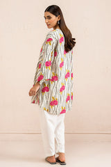 IVORY FROST PRINTED LINEN SHIRT