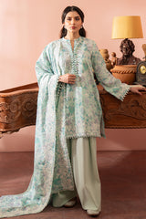 MINT HAZE-3 PIECE PRINTED SUIT