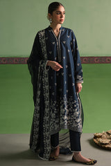 INSIGNIA BLUE-3 PIECE CHIKANKARI SUIT