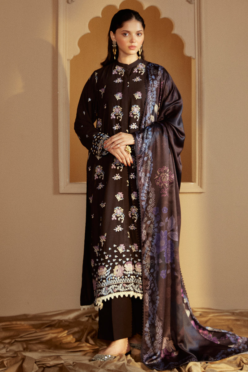 SHADOW GRACE-3 PC LINEN EMBROIDERED SUIT