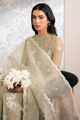 TENDER BREEZE-4 PC EMBROIDERED ORGANZA SUIT