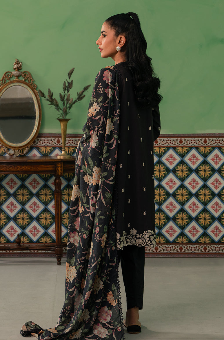 RAVEN FLORA-3 PIECE LAWN EMBROIDERED SUIT