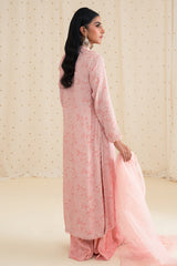 SOFT PEARL-3 PIECE SILK EMBROIDERED SUIT