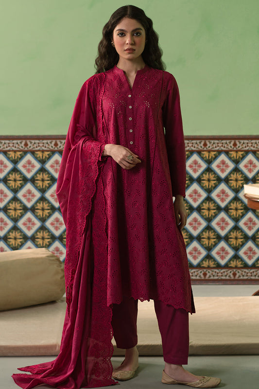 CERISE LOFT-3 PIECE CHIKANKARI SUIT