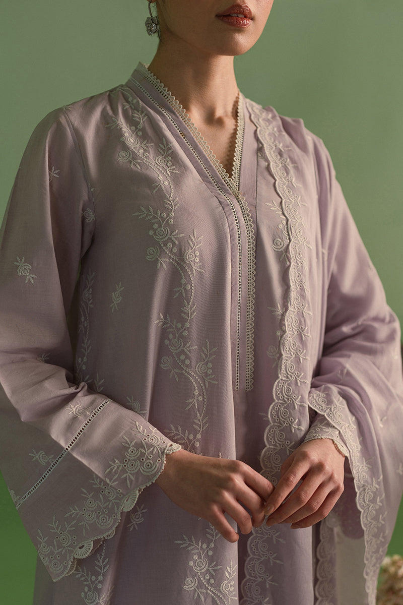 LILAC BLOOM-3 PIECE CHIKANKARI SUIT