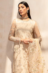 SUFFUSE TALE-3 PIECE ORGANZA EMBROIDERED SUIT