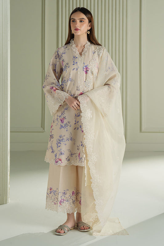 BLOOMING SAND- 3PC EMBROIDERED LAWN SUIT