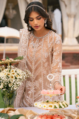 BRONZE BLAZE-3PC ORGANZA EMBROIDERED PRET
