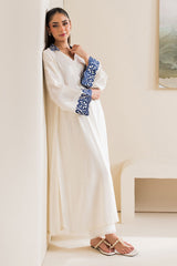 VANILLA MINT EMBELISHED LINEN SHIRT