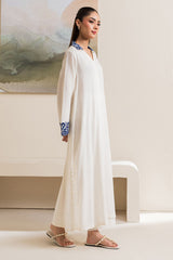 VANILLA MINT EMBELISHED LINEN SHIRT