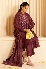 CELESTIAL BERRY - 3PC(SHIRT, TROUSER & DUPATTA)