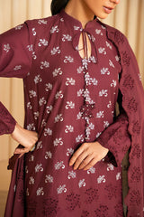 CELESTIAL BERRY - 3PC(SHIRT, TROUSER & DUPATTA)