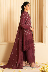 CELESTIAL BERRY - 3PC(SHIRT, TROUSER & DUPATTA)
