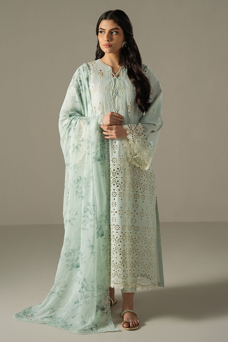 BLUE AURA-3PC CHIKANKARI SUIT