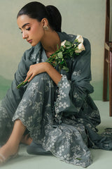FOREST SERENITY-3PC LAWN EMBROIDERED SUIT