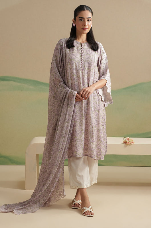 ARCTIC BLOOM-2PC (SHIRT & DUPATTA)