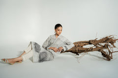 SMOKY GRAY-KHADDAR 1 PIECE