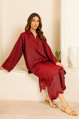 RED ROUGE-2PC (SHIRT & TROUSER)