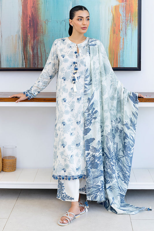 WHIMSICAL TEAL-3PC (SHIRT, TROUSER & DUPATTA)