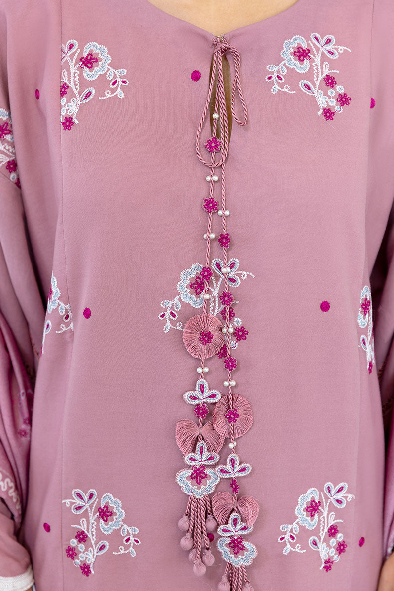 ANTIQUE BLUSH-3PC (SHIRT, TROUSER & DUPATTA)