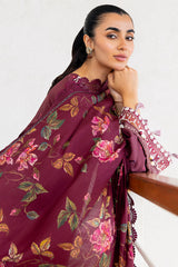 FLORAL MUSE-3PC SATIN PRINTED SUIT