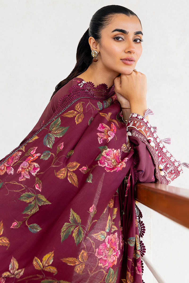 FLORAL MUSE-3PC SATIN PRINTED SUIT