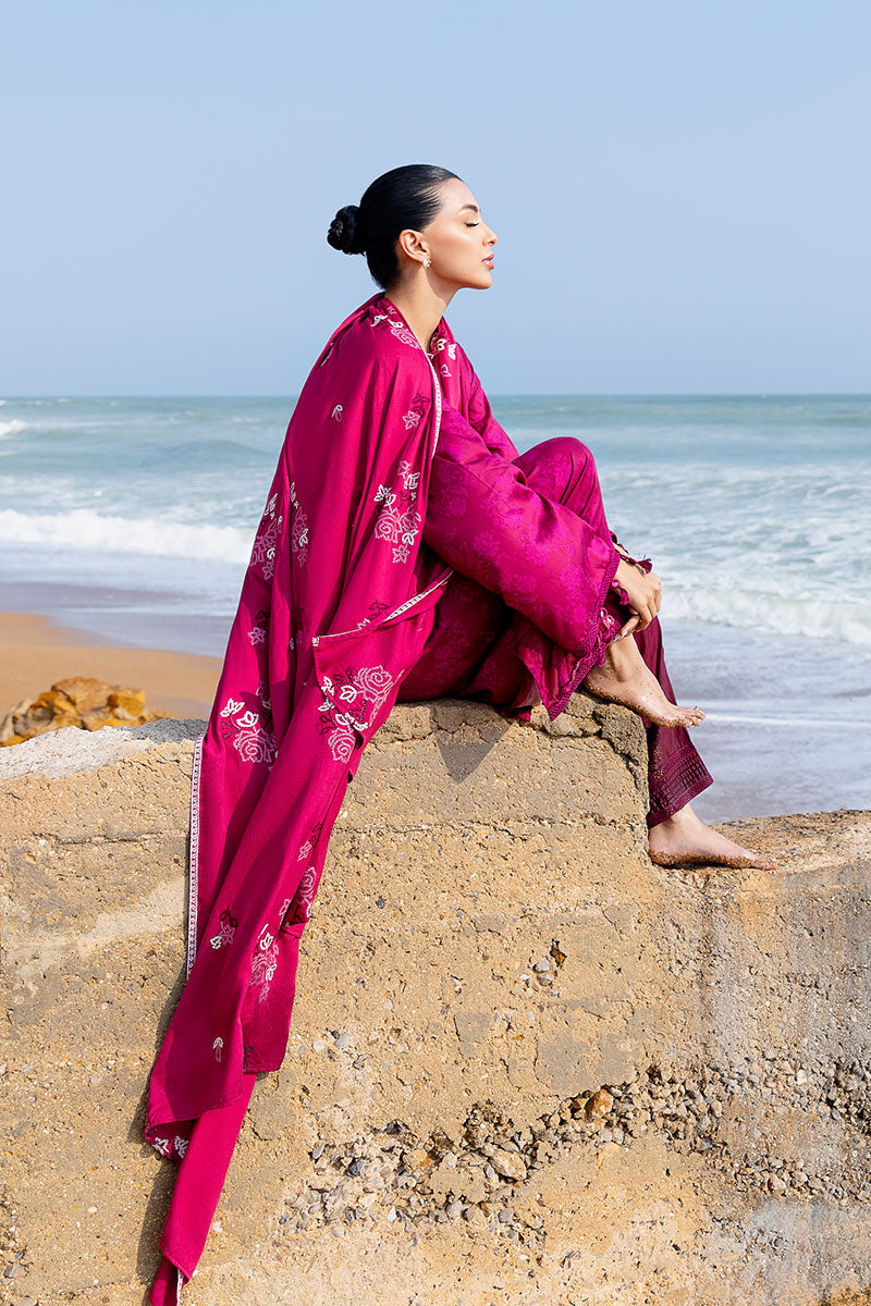 FLORID ZEAL-3PC SATIN PRINTED SUIT