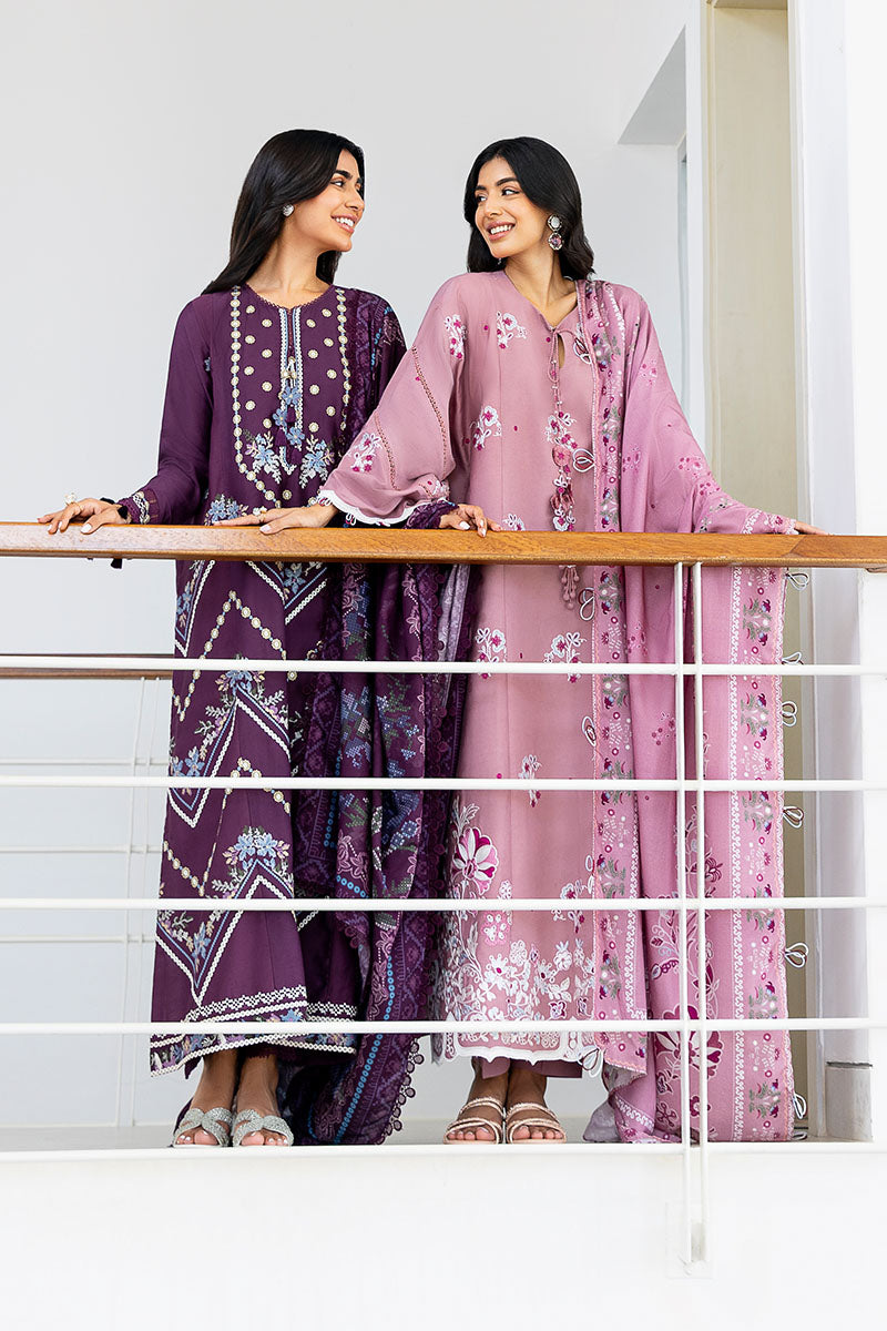 MYSTIC DUST-3PC SATIN EMBROIDERED SUIT