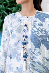 WHIMSICAL TEAL-3PC (SHIRT, TROUSER & DUPATTA)