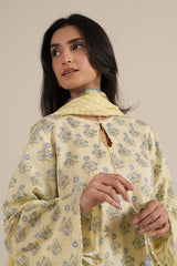 LEMON HAZE-3PC PRINTED LAWN SUIT