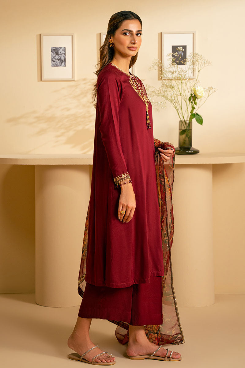 GARNET GLAMOOR-2 PC (SHIRT & DUPATTA)