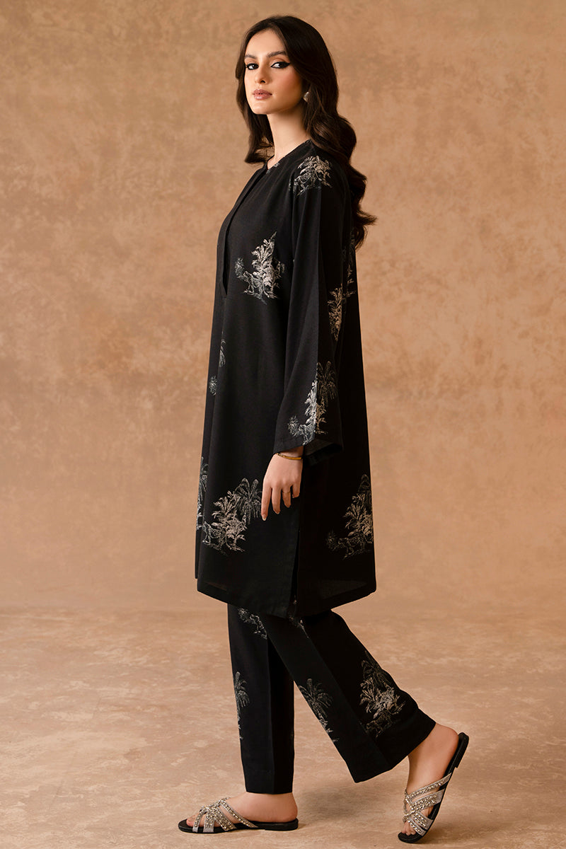 MIDNIGHT MIST-2 PIECE LINEN PRINTED SUIT