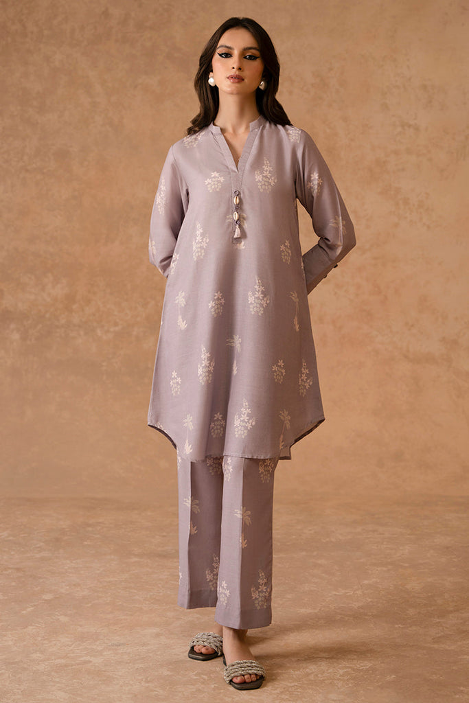 EVENING HAZE-2 PIECE LINEN PRINTED SUIT