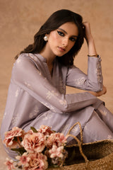 EVENING HAZE-2 PIECE LINEN PRINTED SUIT