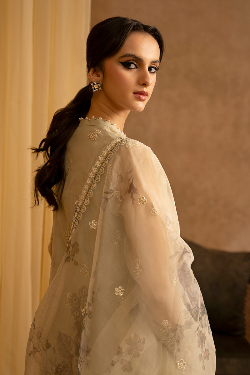 ISLAND FOSSIL-2 PIECE ORGANZA EMBROIDERED SUIT