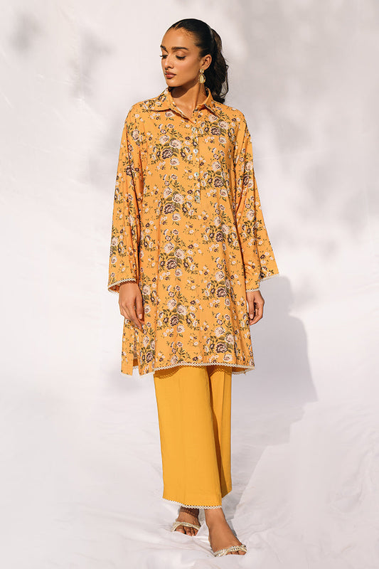 FLORAL GOLD-2PC LINEN SUIT