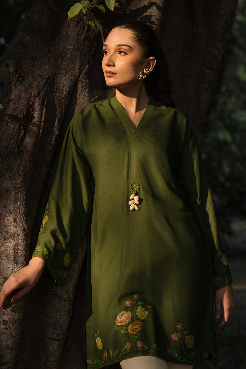 FOREST LUSH-1 PIECE LINEN PRINTED SHIRT