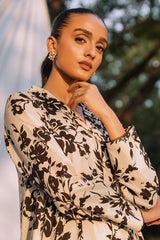 FLORAL COR-1 PIECE LINEN PRINTED SHIRT