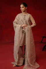 OPULENCE TINT-4 PIECE ORGANZA EMBROIDERED SUIT