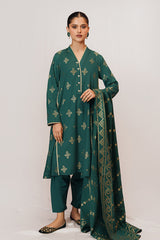 MEADOW GREEN-3 PIECE JACQUARD SUIT