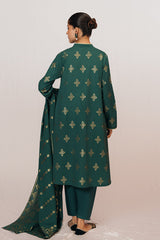 MEADOW GREEN-3 PIECE JACQUARD SUIT