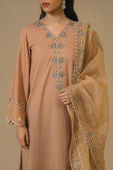RUGBY TAN-2 PIECE (SHIRT & DUPATTA)