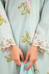 DIM GRAY-3 PIECE LAWN SUIT