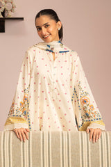 WHIMSICAL BLOOM-3PC PRINTED LAWN SUIT