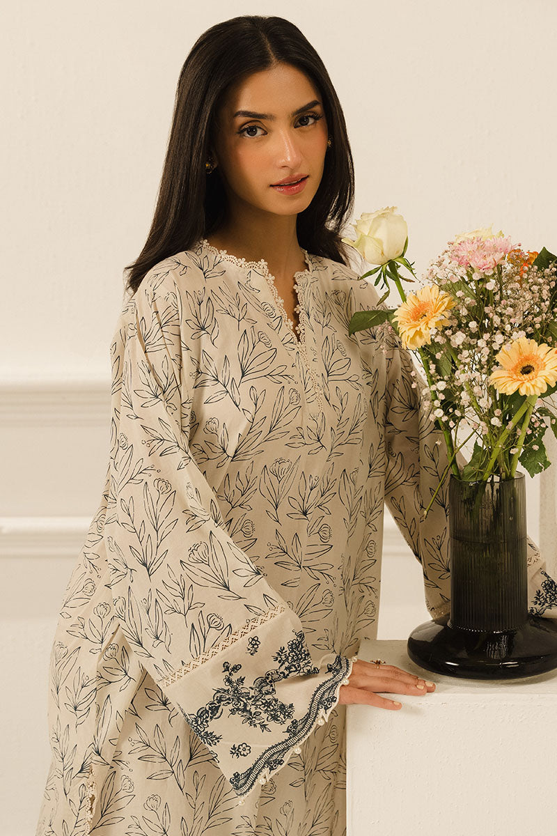 DUSTY GLINT-2 PC PRINTED LAWN SUIT