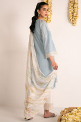 SHELL BLUE-2PC (SHIRT & DUPATTA)
