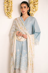 SHELL BLUE-2PC (SHIRT & DUPATTA)