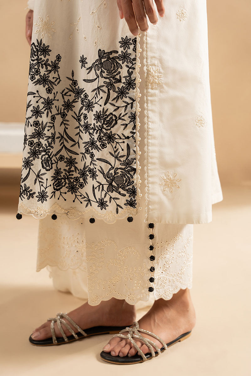 MUTED PEARL-3PC (SHIRT, TROUSER & DUPATTA)