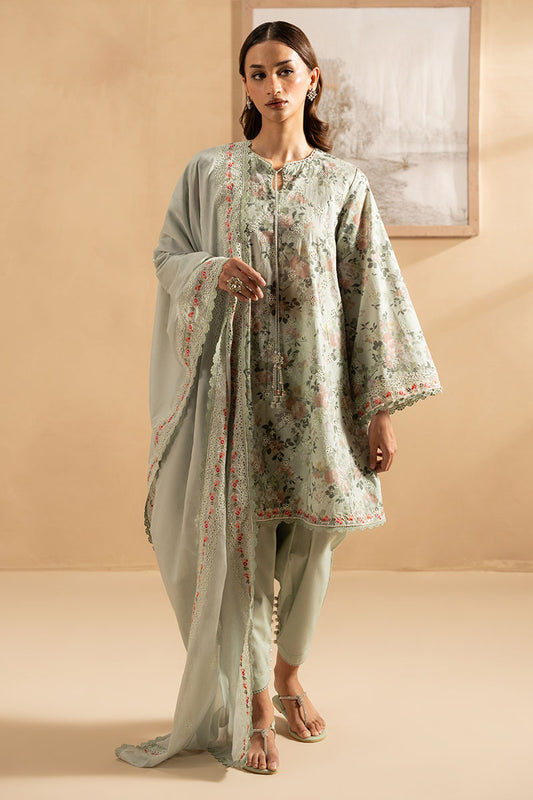DEWY MEADOW- 3PC EMBROIDERED LAWN SUIT